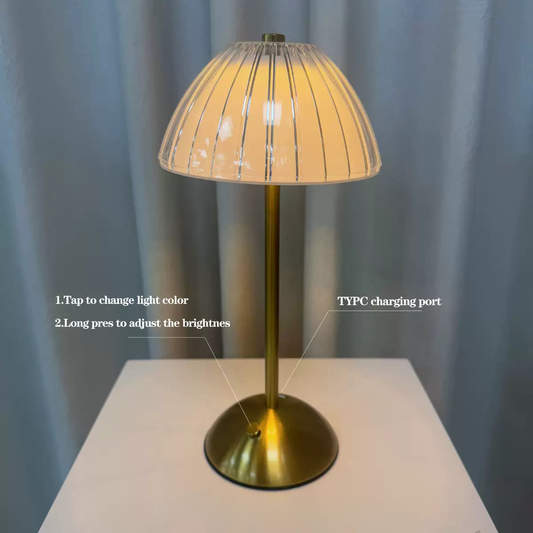 Pumpkin rechargeable table lamp