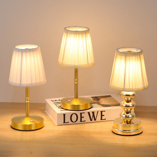 French pleated ambience table lamp