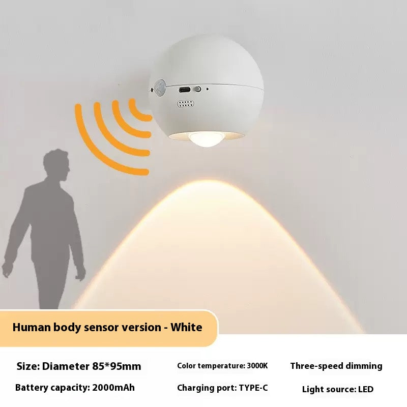 Wireless magnetic wall lamp-human body sensor lamp-night light