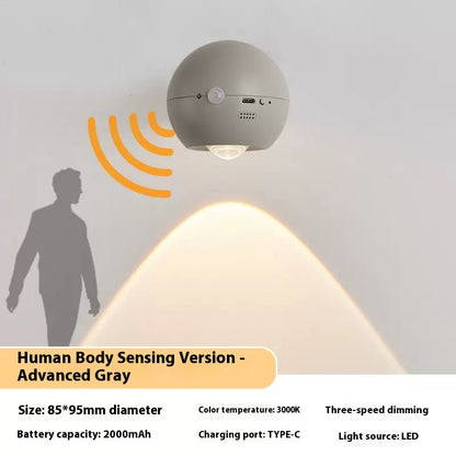 Wireless magnetic wall lamp-human body sensor lamp-night light