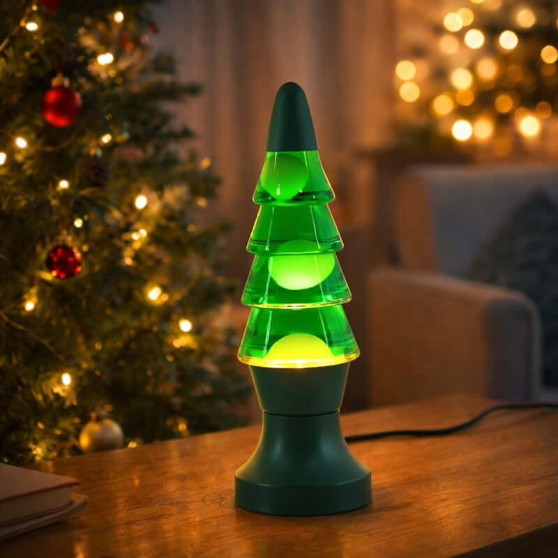 Christmas Tree Lava Lamp – Festive Ambient Table Light
