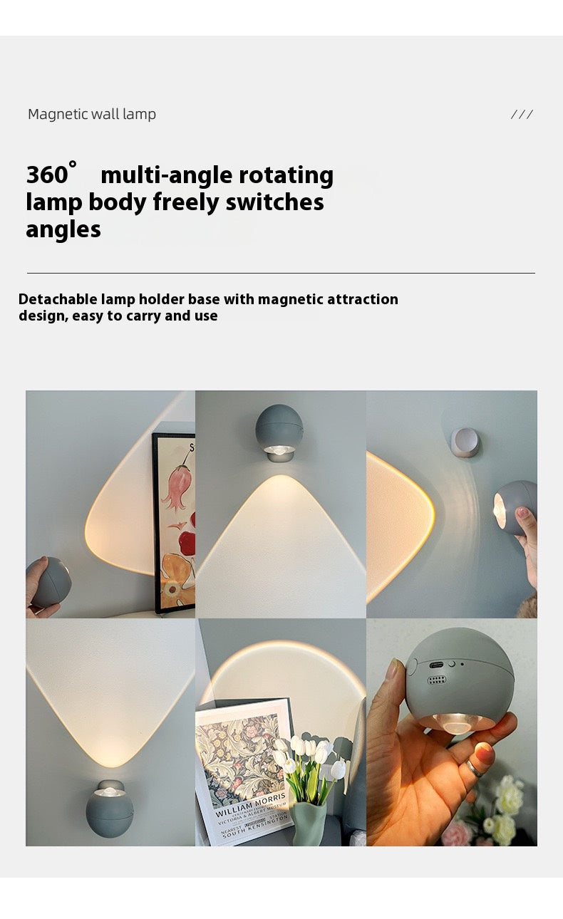 Wireless magnetic wall lamp-human body sensor lamp-night light