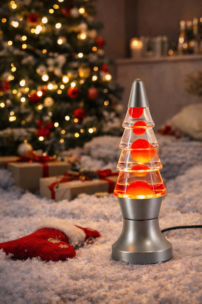 Christmas Tree Lava Lamp – Festive Ambient Table Light