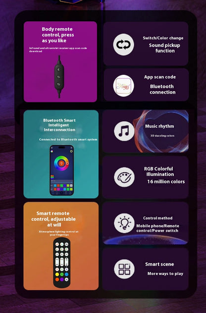 Splicing floor lamp - light follows, brightening a colorful life