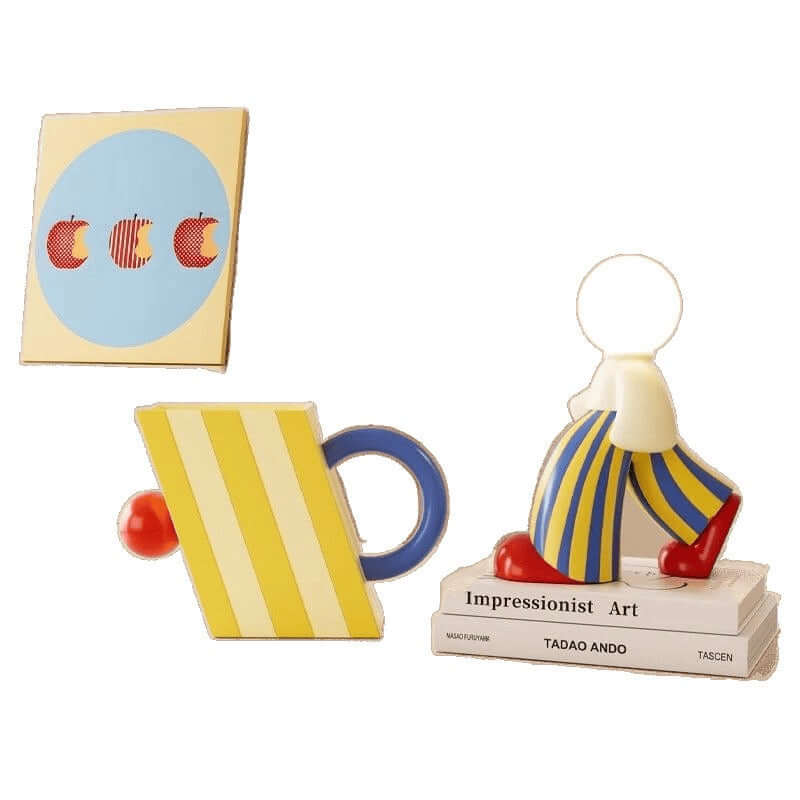 Modern art lamp with tri-color design