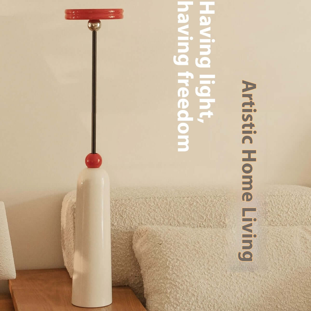 Contemporary artistic lamp for living room or bedroom