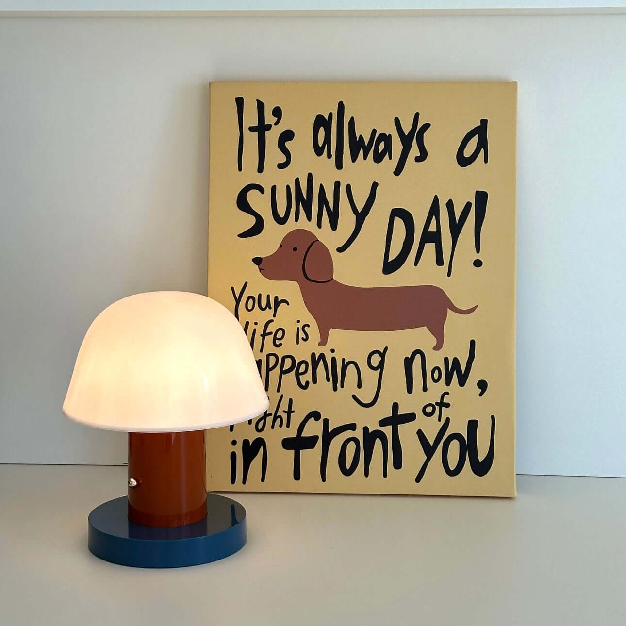 portable touch LED lamp with flicker-free warm light