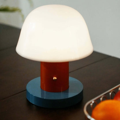 wire-free mushroom lamp with touch control and 3 color modes