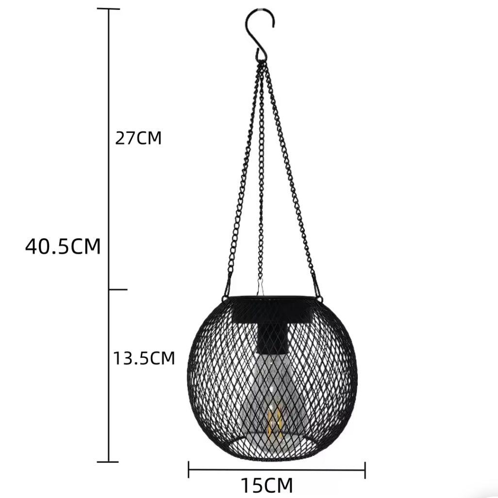 Outdoor metal mesh lanterns – hanging decorative garden light
