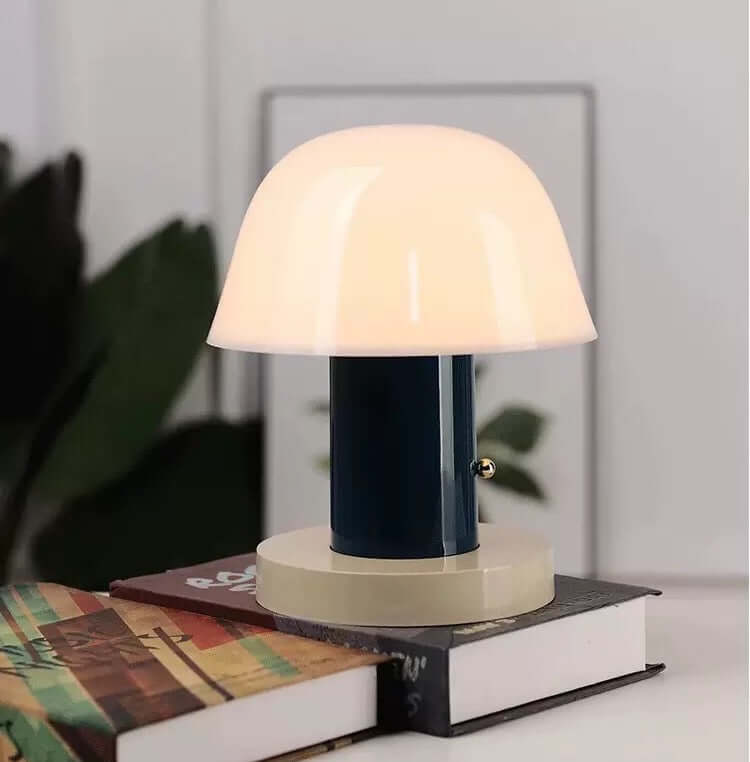 rechargeable LED mushroom table lamp for bedroom and desk