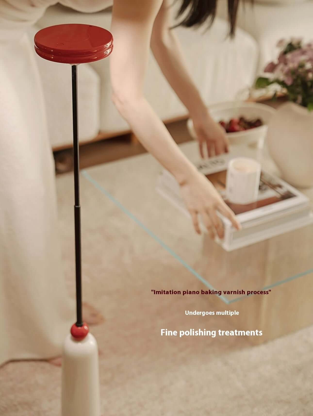 Adjustable height rechargeable LED art lamp