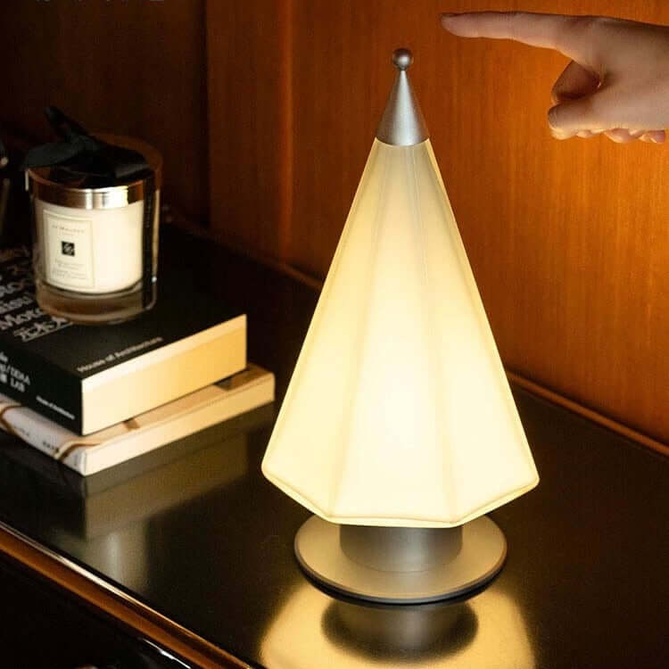decorative cedar table lamp for cozy home lighting