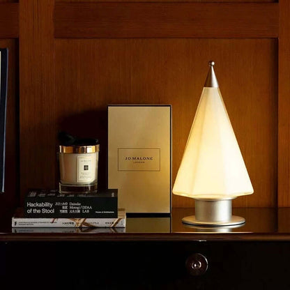 artisan cedar lamp with dimmable soft light