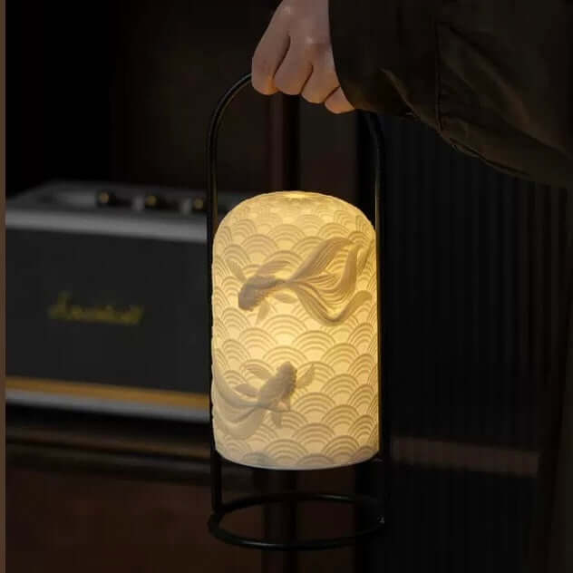handcrafted goldfish lamp with soft eye-friendly illumination