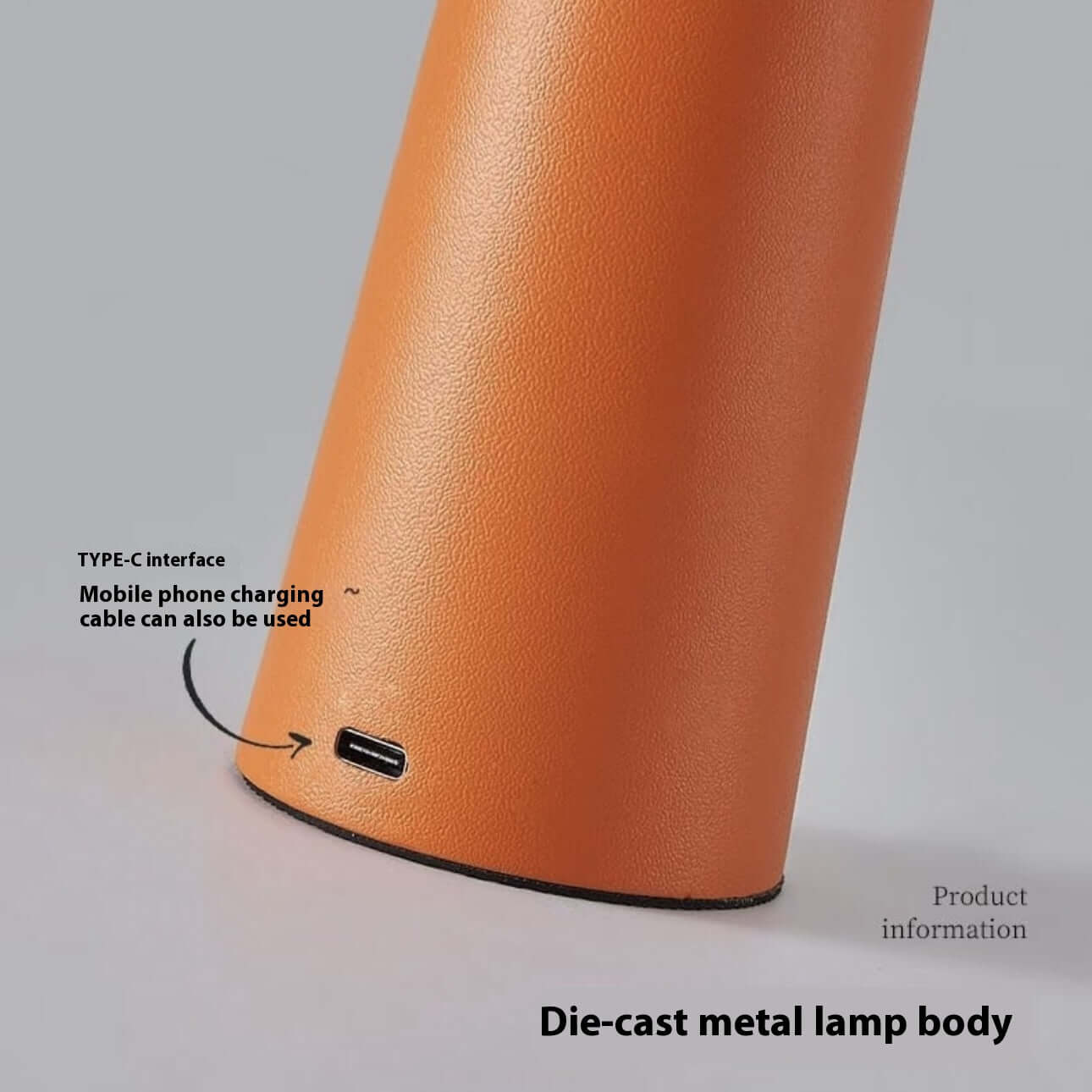 modern die-cast metal LED lamp with stepless dimming