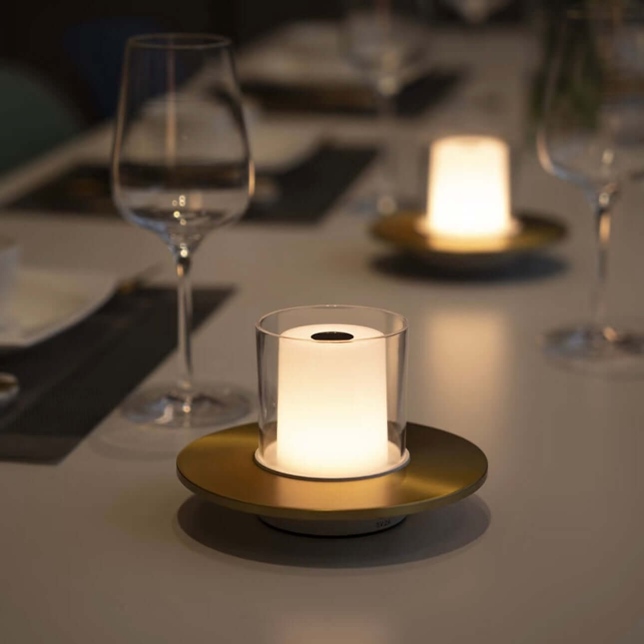 modern rechargeable table lamp with gesture sensor