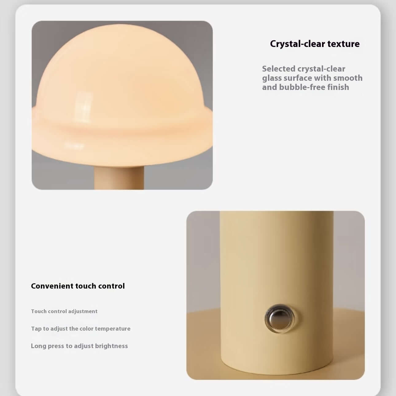 flicker-free touch LED mood lamp for kids’ room