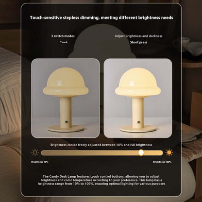 rechargeable Type-C candy table lamp with soft warm glow