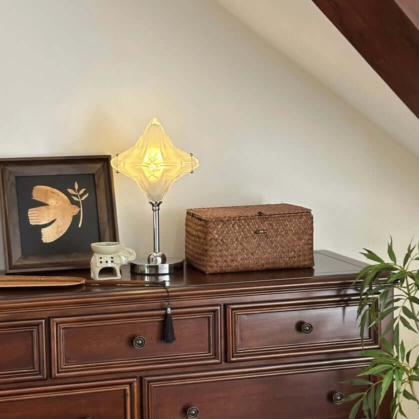 decorative star glass table lamp