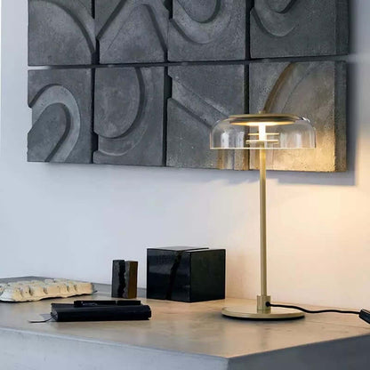 Retro style table lamp with painted finish