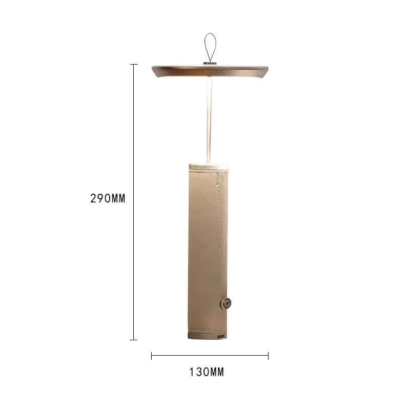 stylish silver bedside lamp with rechargeable battery and warm light