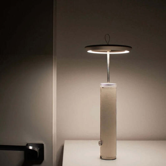 modern vintage bedside lamp with warm LED light 3000K