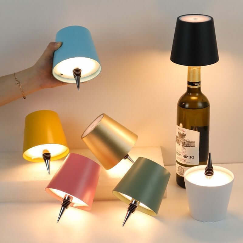 Modern wine bottle LED lamp for bedroom, living room, or bar