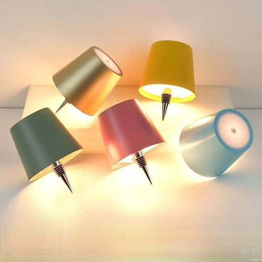 Rechargeable wine bottle table lamp with 3 light modes