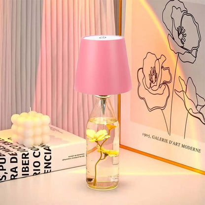 Wine bottle decorative lamp with touch control and adjustable brightness