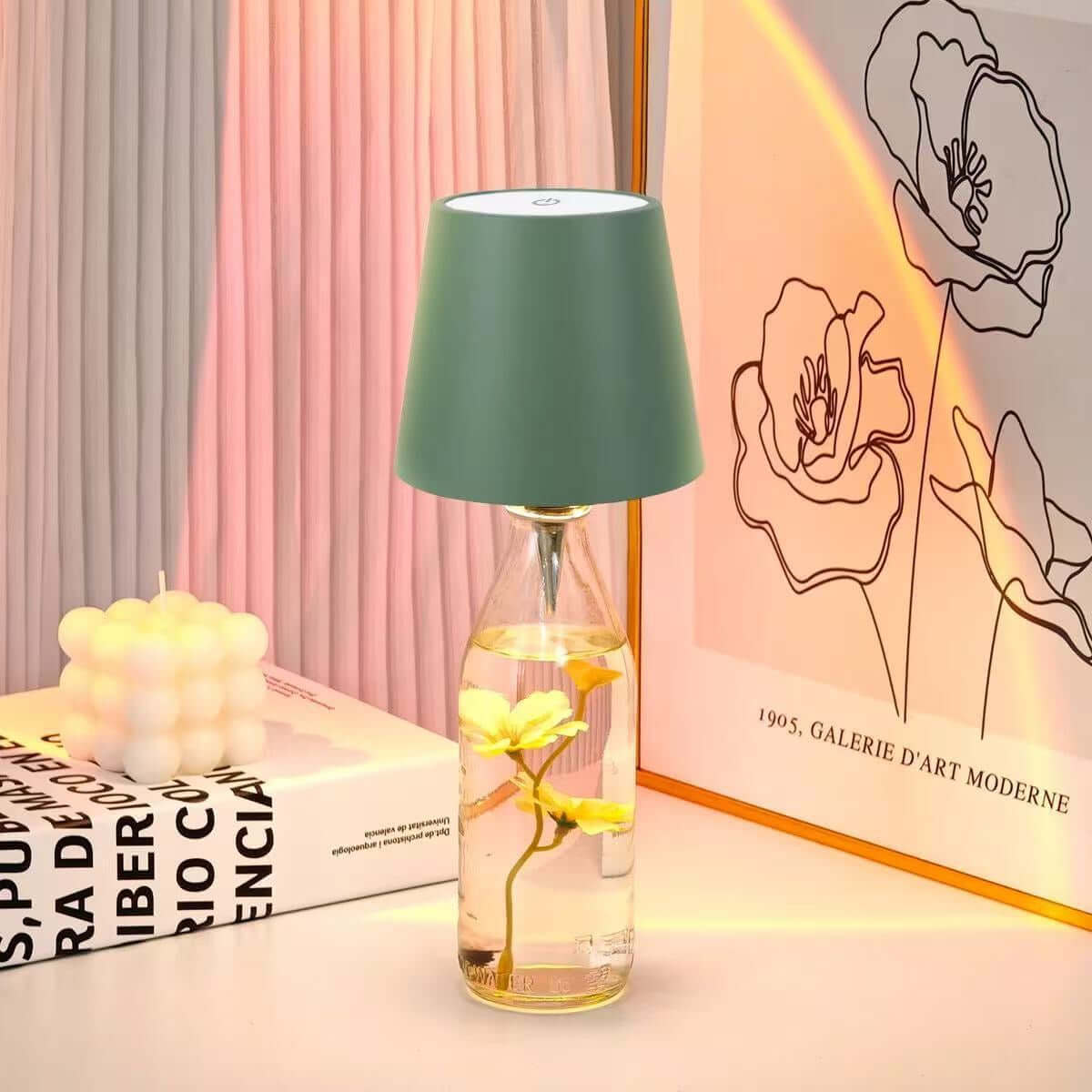 Rechargeable LED wine bottle lamp as a unique gift idea