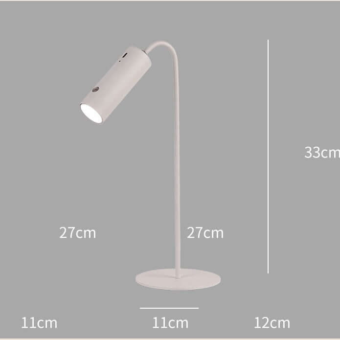 Flexible magnetic base desk lamp with 6–8 hours of cordless lighting