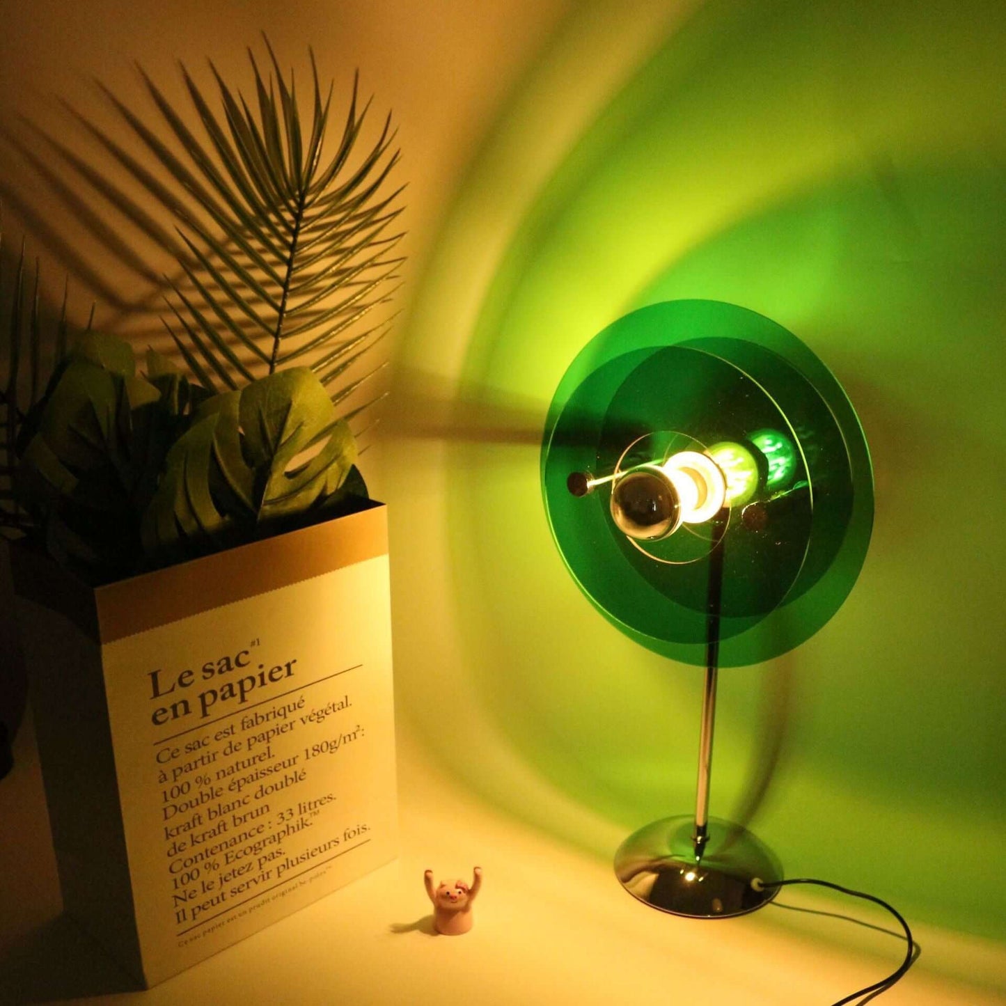 Colorful Bauhaus LED table lamp for bedroom or living room