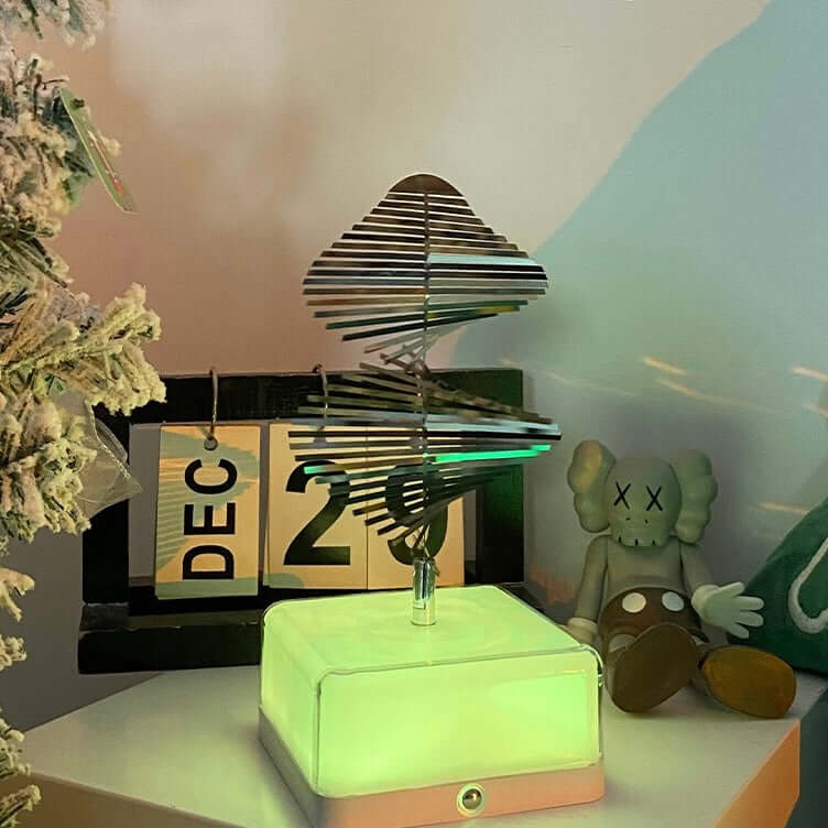 Stylish rotating LED night lamp for bedroom decoration or study desk