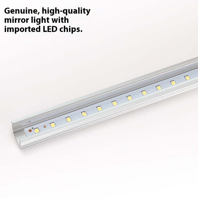 Dimmable LED bathroom light for makeup and grooming