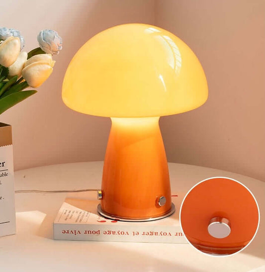 USB powered mushroom lamp with 3-color stepless dimming