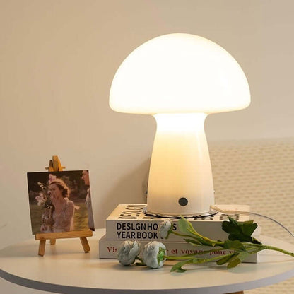 Touch control glass table lamp for reading desk