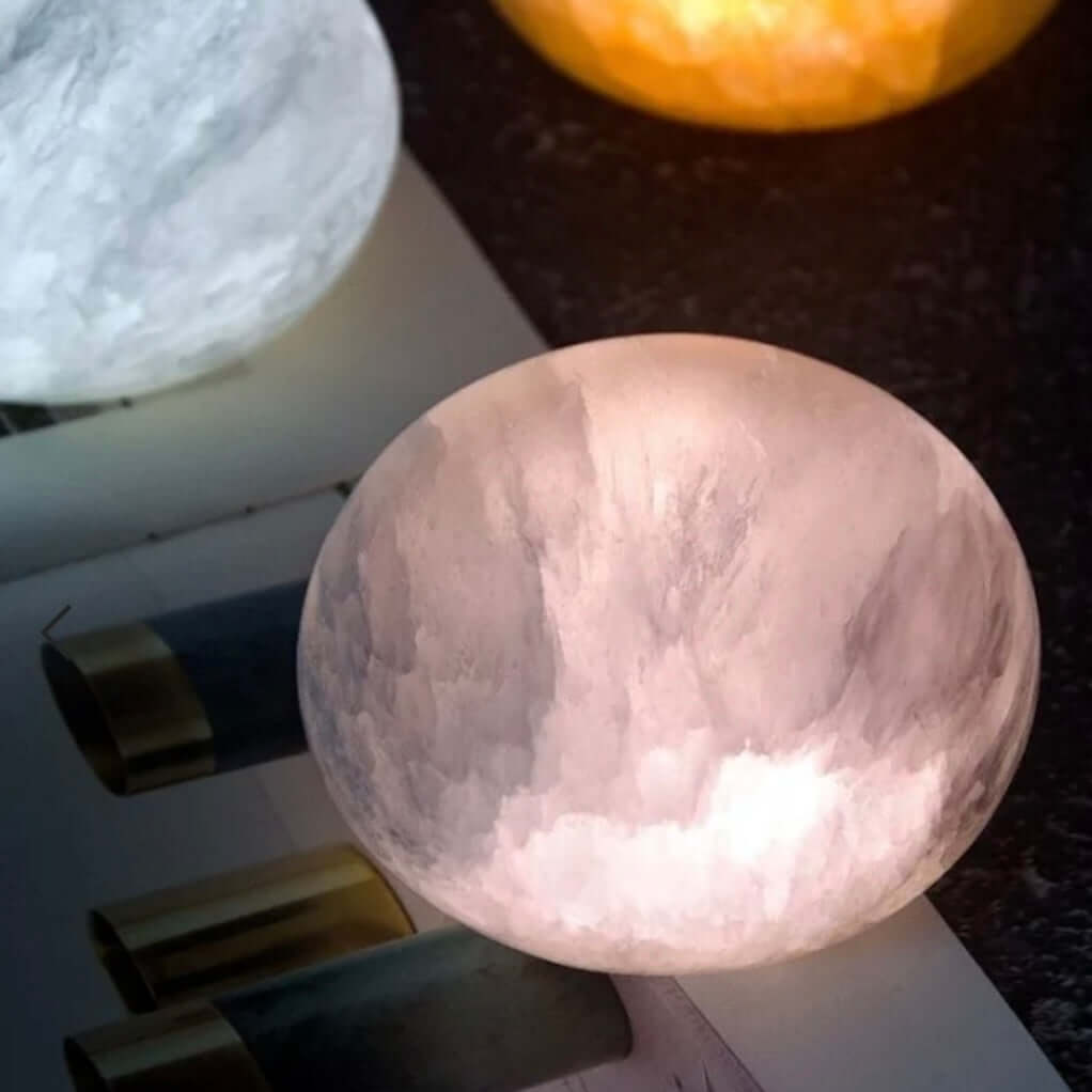 Gypsum Ore LED Night Light – Mini Bedside Ambient Lamp