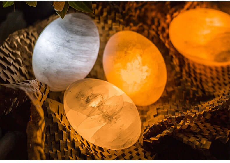 Gypsum Ore LED Night Light – Mini Bedside Ambient Lamp