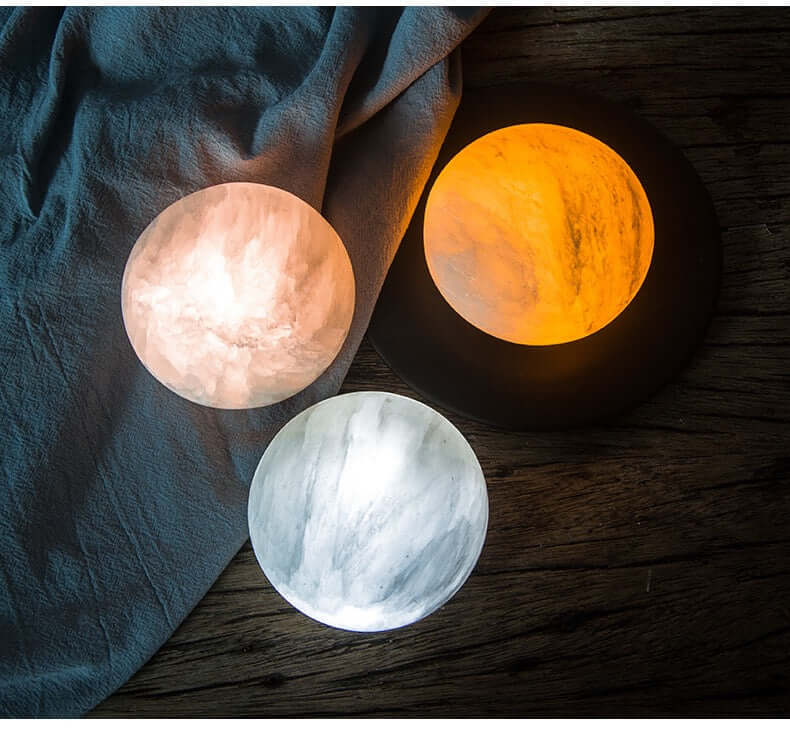 Natural Ore Egg-Shaped LED Night Light – Bedside Sleep Clap Light