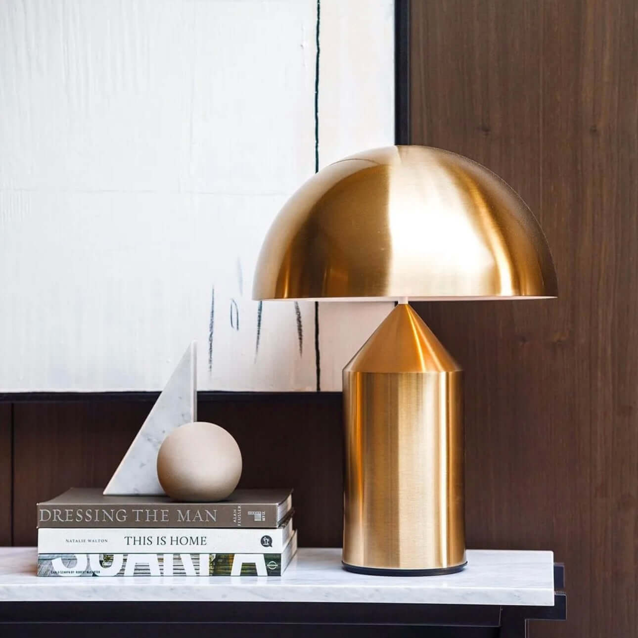 Nordic Mushroom Table Lamp – Designer Metal Bedside Lamp
