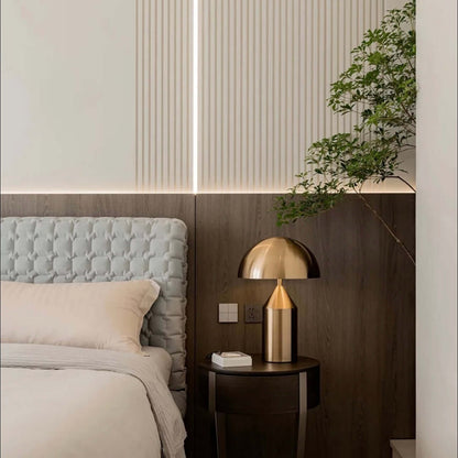 Nordic Mushroom Table Lamp – Designer Metal Bedside Lamp