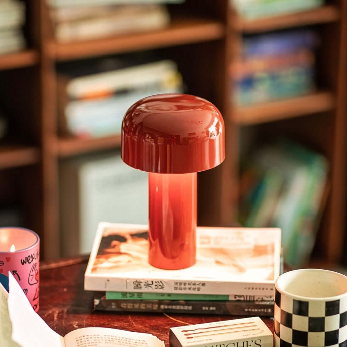 Scandinavian LED Mushroom Table Lamp – Touch Control, Cozy Lighting