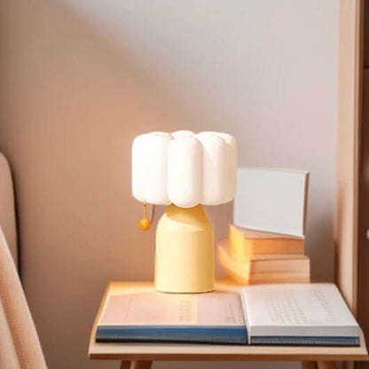 Cream-Style LED Night Light – Luxury Bedside Lamp with Touch & Timer
