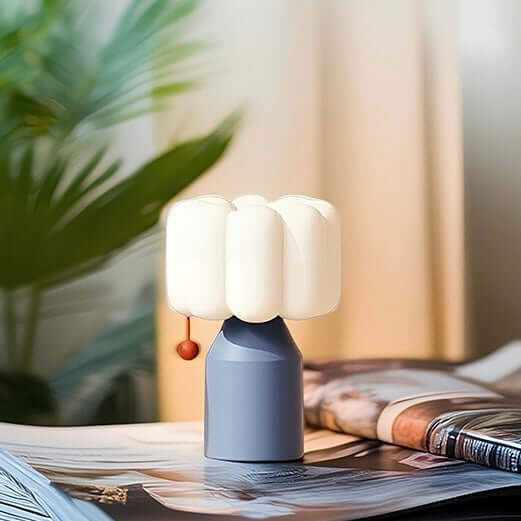 Cream-Style LED Night Light – Luxury Bedside Lamp with Touch & Timer