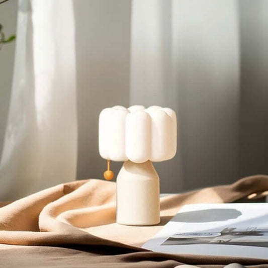 Cream-Style LED Night Light – Luxury Bedside Lamp with Touch & Timer
