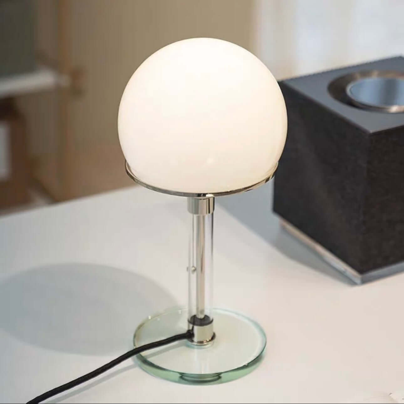Nordic Minimalist Bauhaus Table Lamp – Modern Danish Style Bedside Lamp