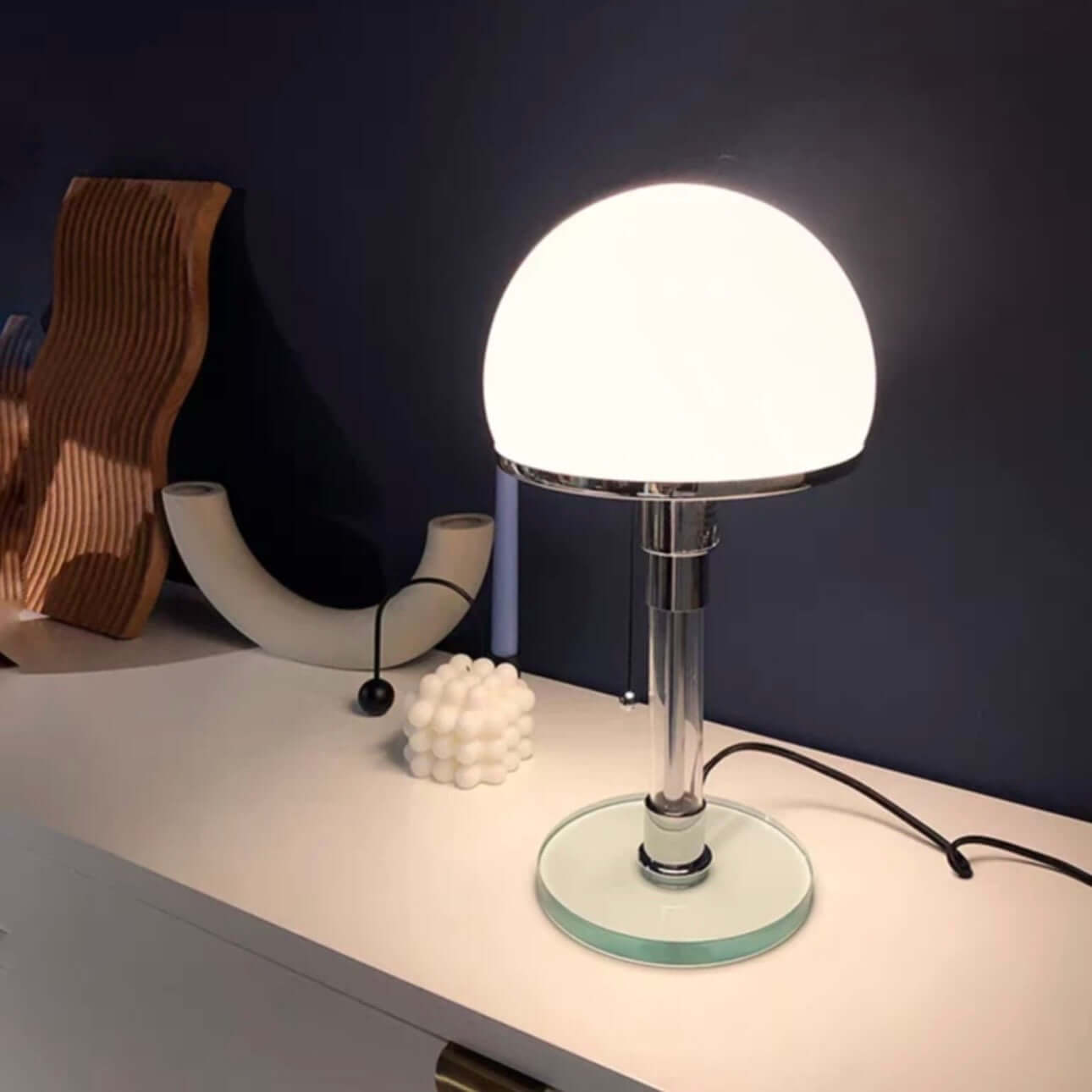 Nordic Minimalist Bauhaus Table Lamp – Modern Danish Style Bedside Lamp