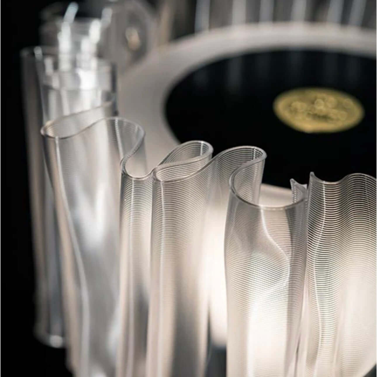 Pleated Aluminum Rechargeable Table Lamp – Bedroom & Ambient Lighting