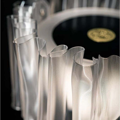 Pleated Aluminum Rechargeable Table Lamp – Bedroom & Ambient Lighting