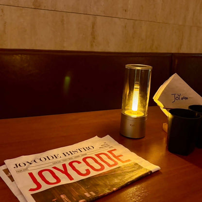 Modern Classic Design LED Candle Lamp as Aesthetic Home Decor in a Living Room Setting